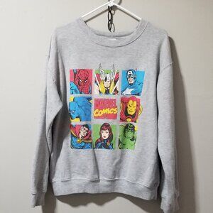 Marvel Comics Gray Sweatshirt Women's L (11-13)